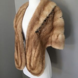 Vintage Mink Stole with pockets