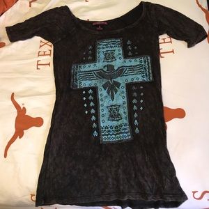 Super cute & comfy rock and roll cowgirl shirt