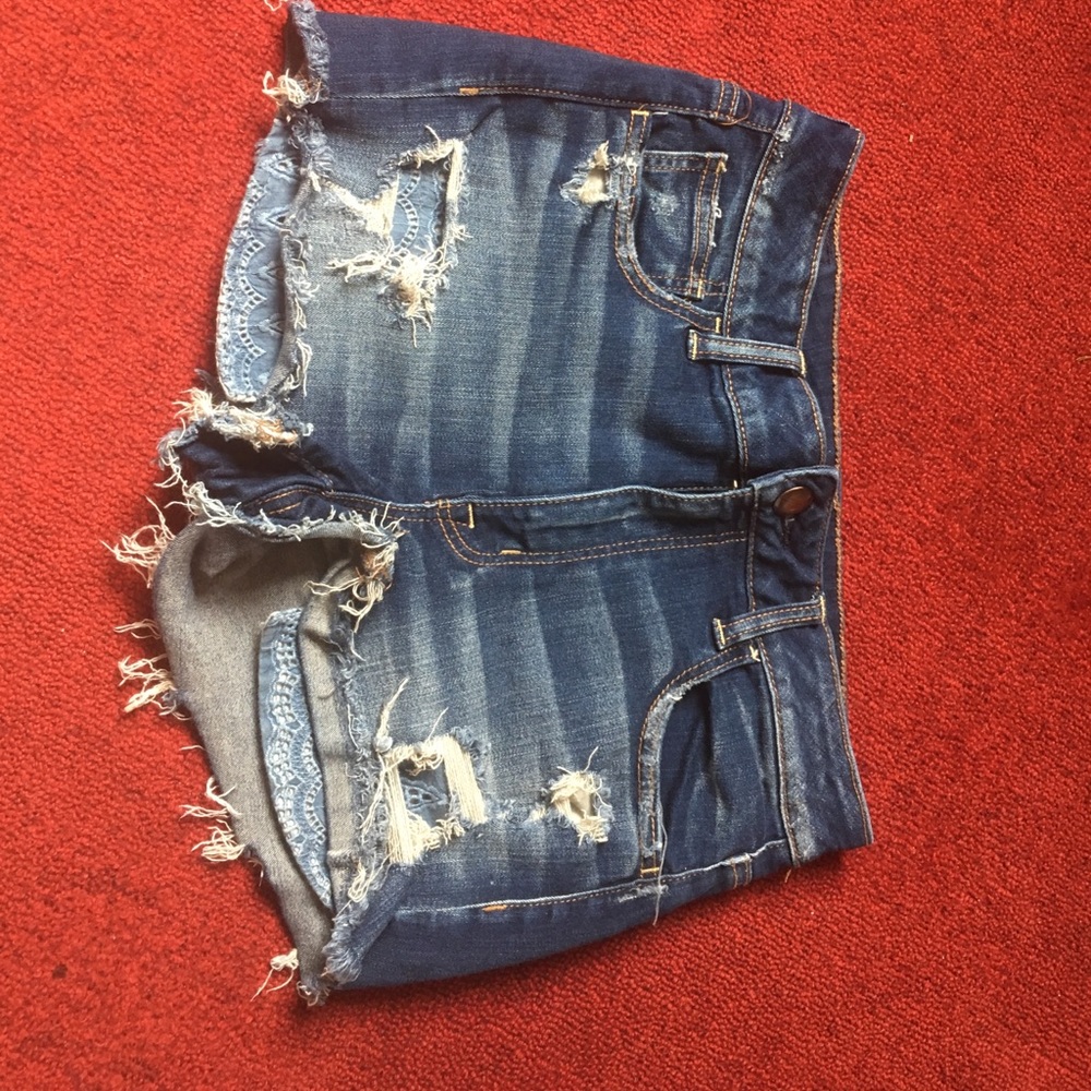 AEO Denim X Hi Rise Shortie (size 10) EUC
