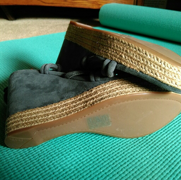 Prada Blue Tubular Strap Wedge Sandals - Picture 3 of 5