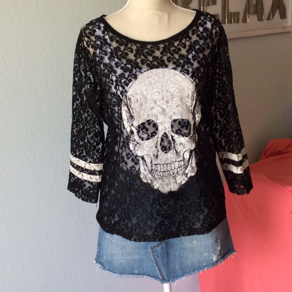 Lace Skull Top