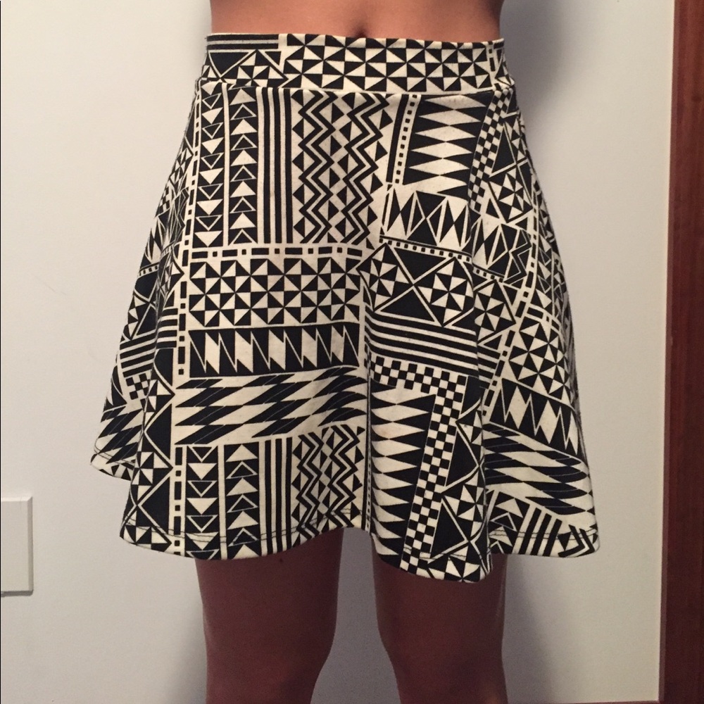 Aztec patterned skater skirt
