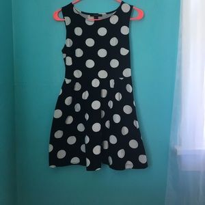 Black and White Polka Dot Mini Dress!
