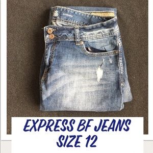Express BF Distressed Jeans Size 12