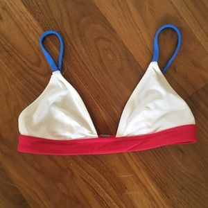 Solid and Striped Bikini Top