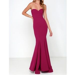 Wine Red Mermaid Dress