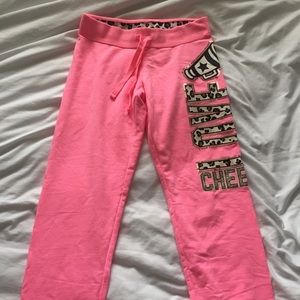 Justice pink love cheer pants