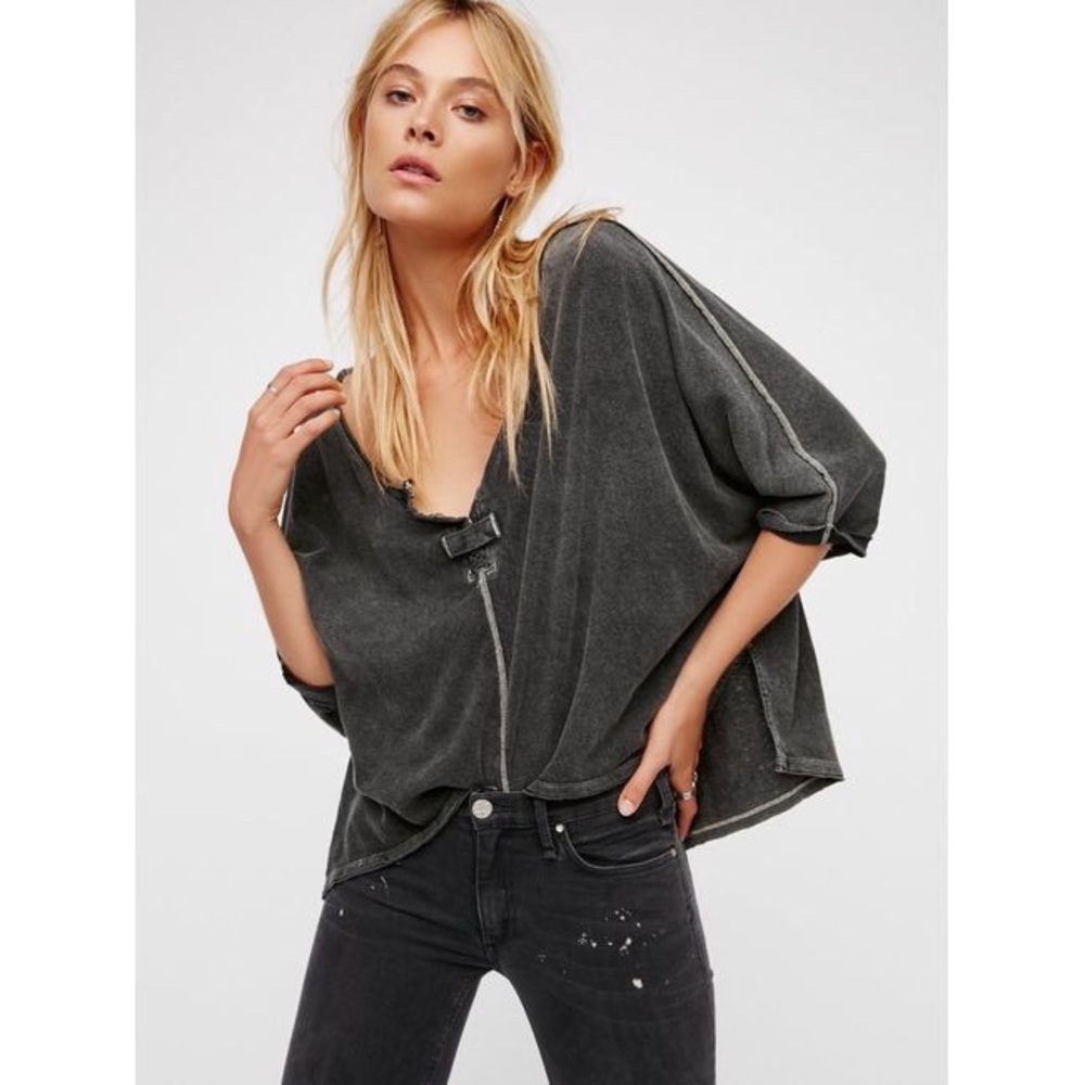 FREE PEOPLE First Base Henley Tee