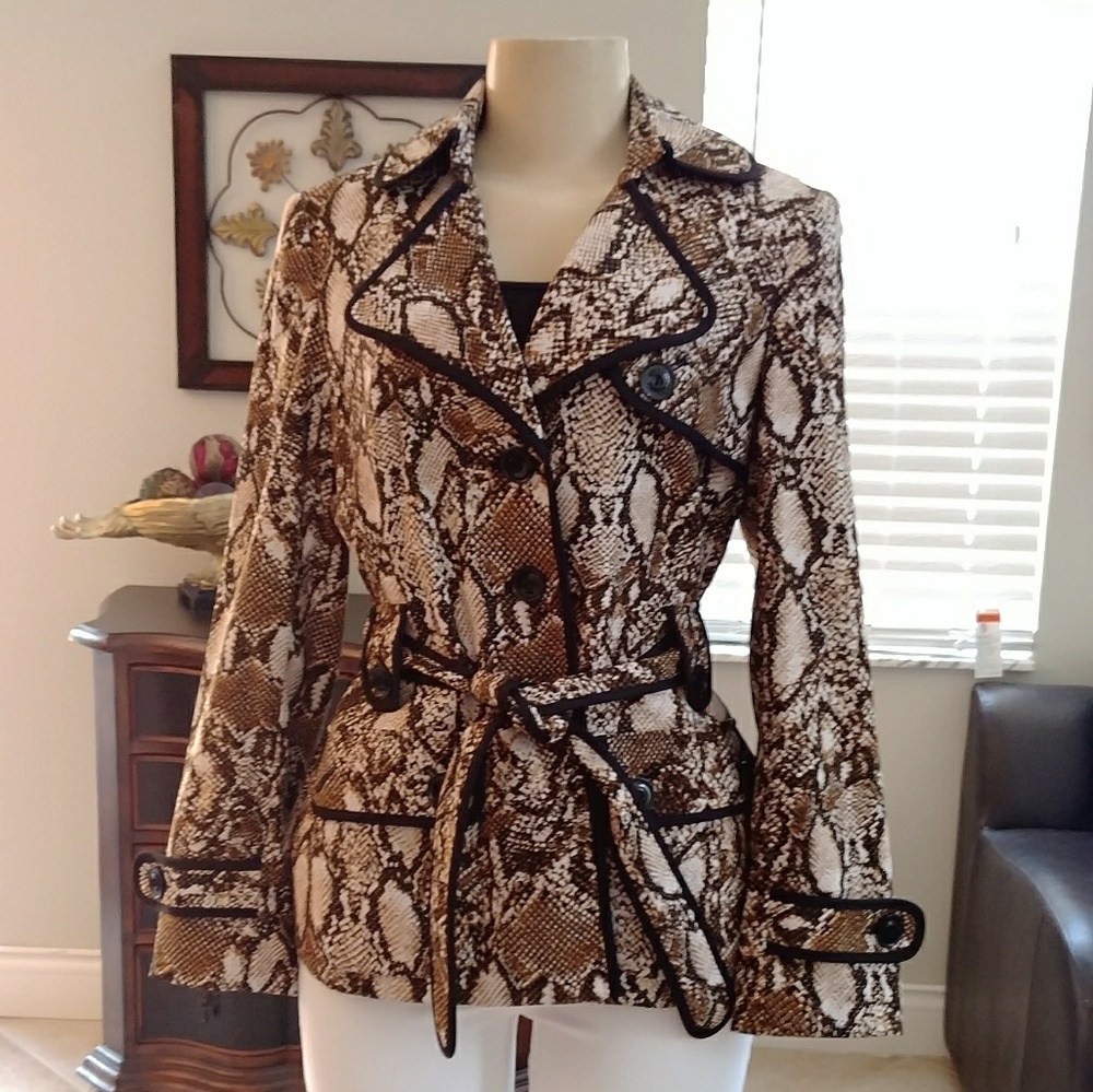 Nine West suit jacket blazer reptile 6
