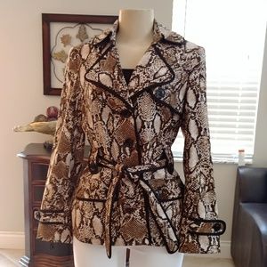 Nine West suit jacket blazer reptile 6