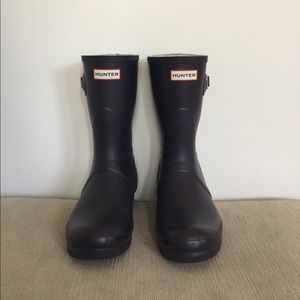 Hunter original short back adjustable rain boot