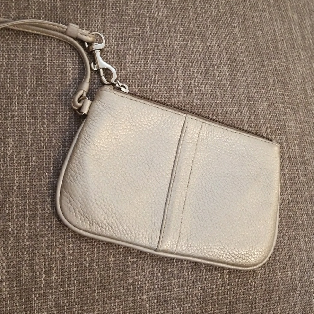 Authentic Gold Coach Wristlet