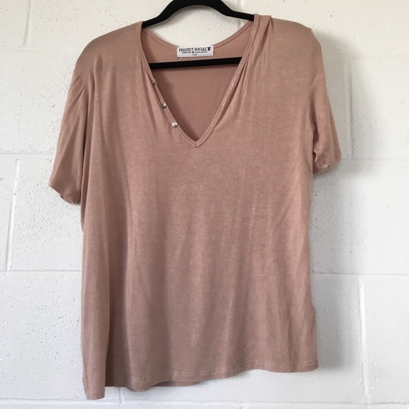 Project Social T Tops - V-Neck Blouse