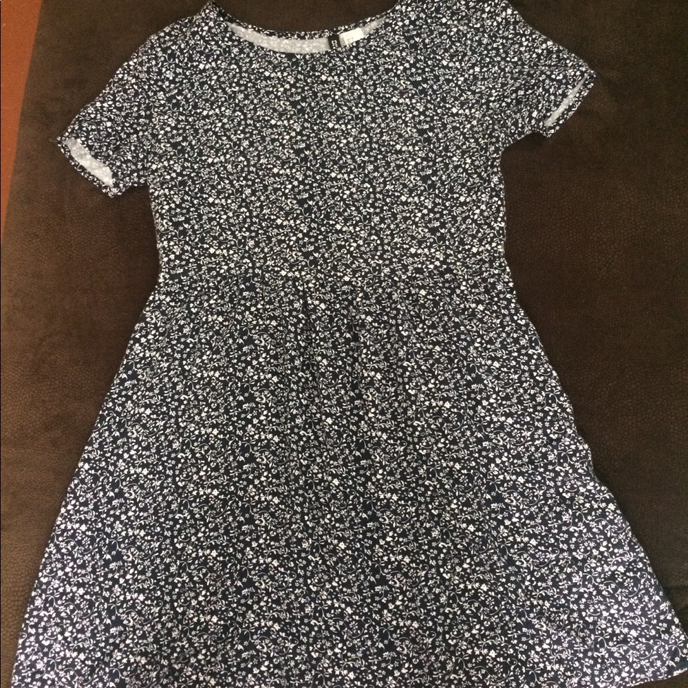 Navy floral dress from H&M