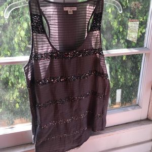 American Eagle Outfitters sequins striped tank