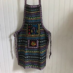 Colorful woven apron