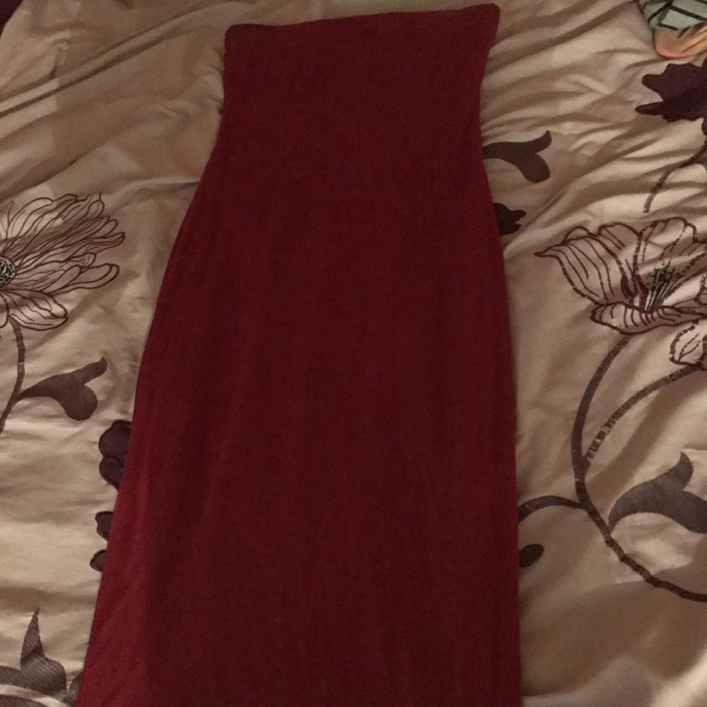 Wine red dress