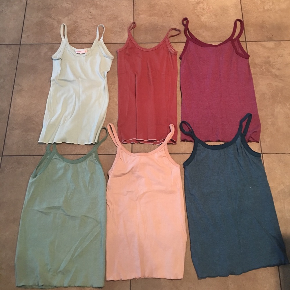 Bundle of 6 Sparkle tank tops size M