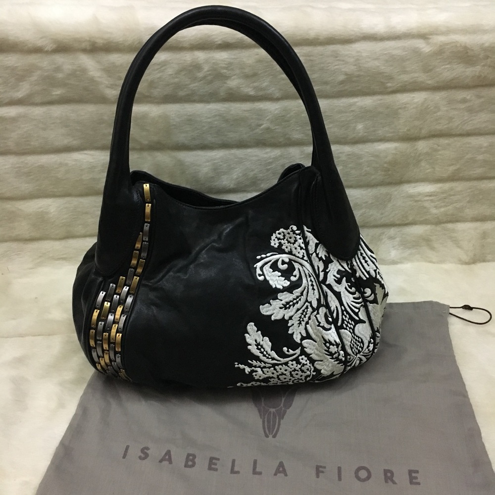 {NWOT} Isabella Fiore Black Leather Purse