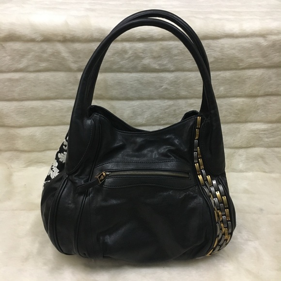 {NWOT} Isabella Fiore Black Leather Purse - Picture 2 of 7