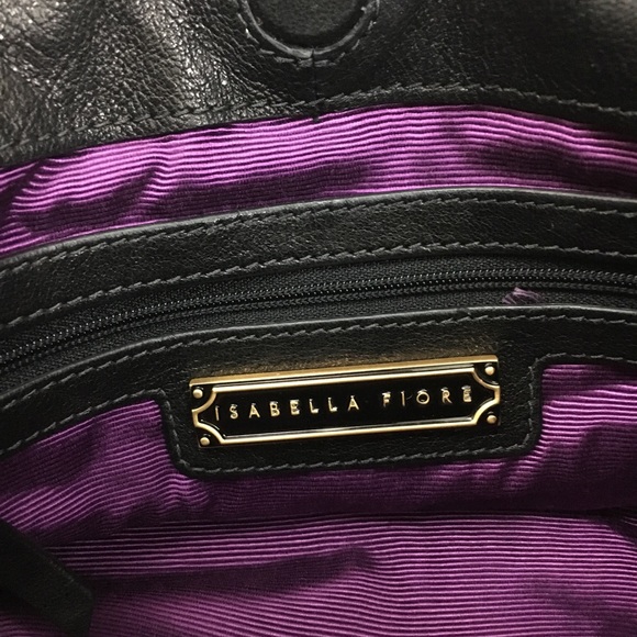 {NWOT} Isabella Fiore Black Leather Purse - Picture 5 of 7
