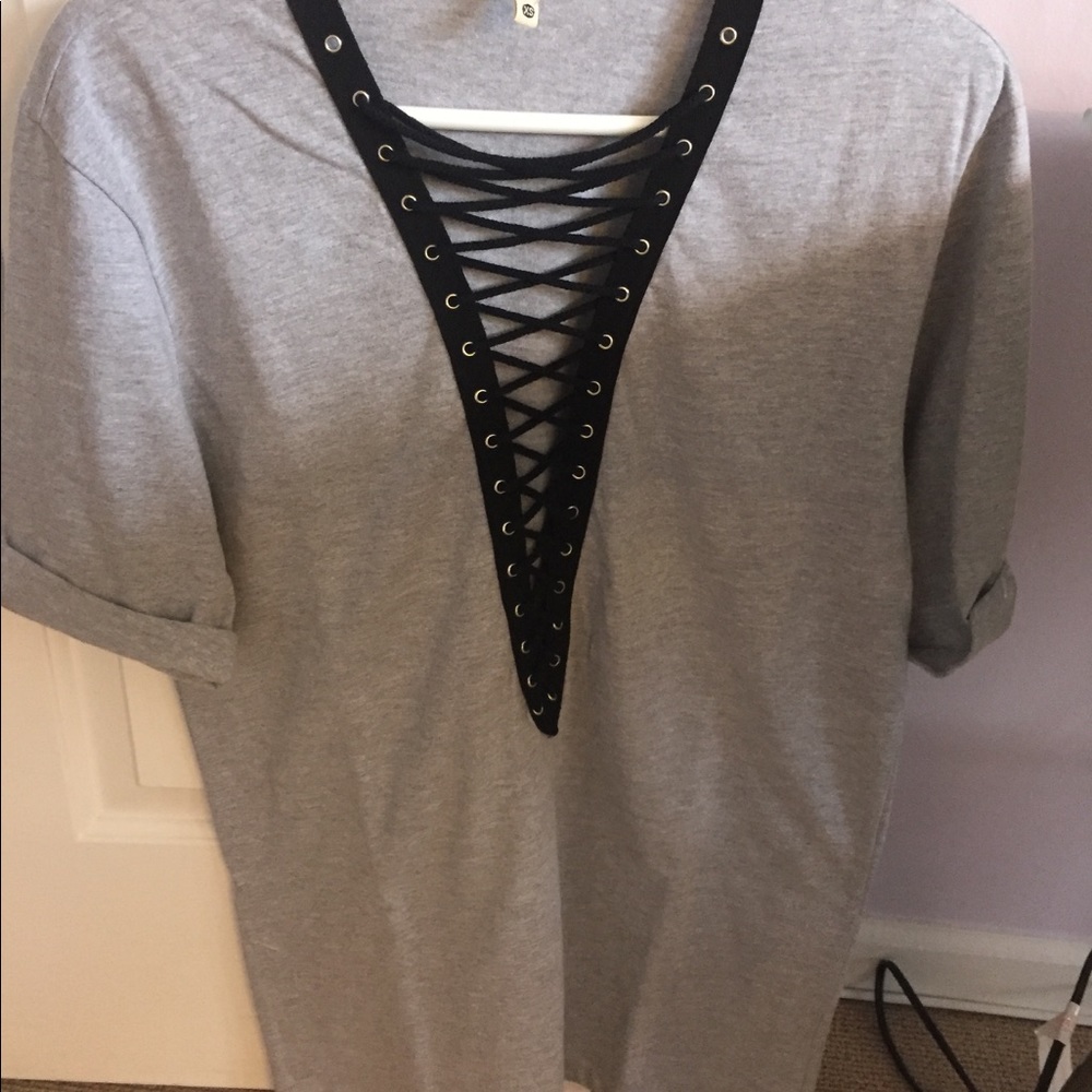 Emma & Sam Lace Up Dress