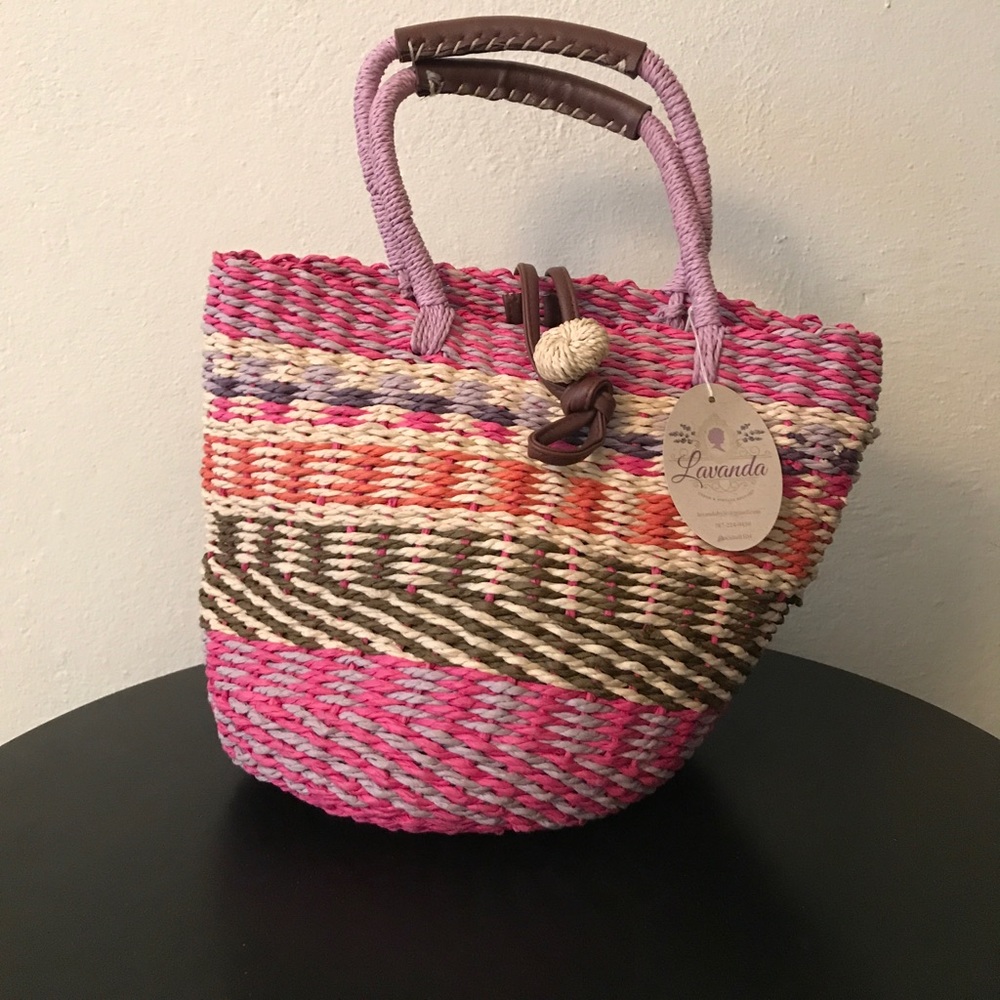 Sand Sun Colorful Straw purse