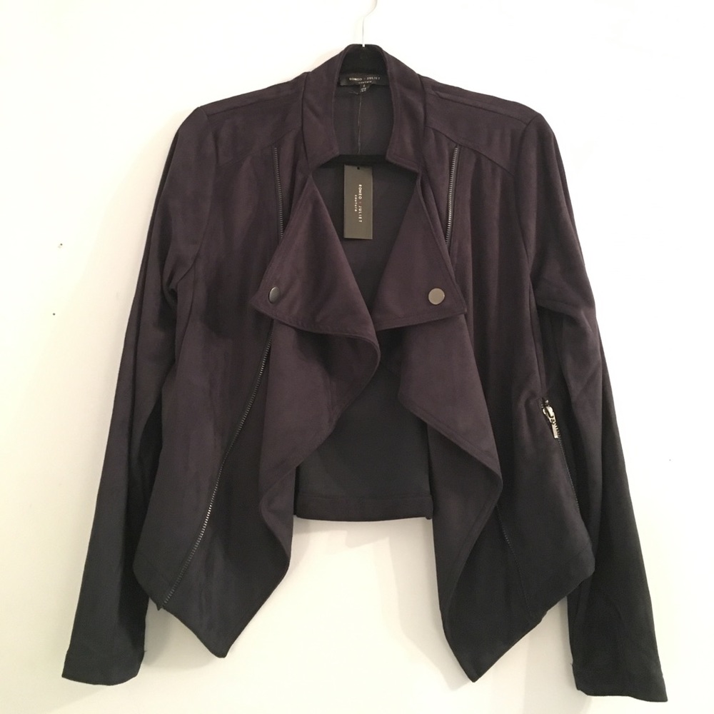 Romeo and Juliet faux suede navy jacket
