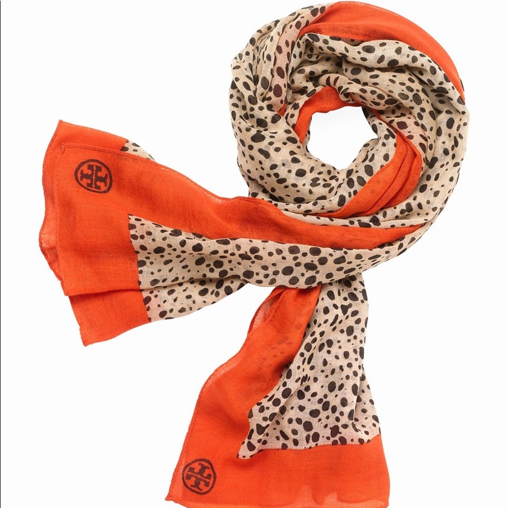 Tory Butch cheetah scarf