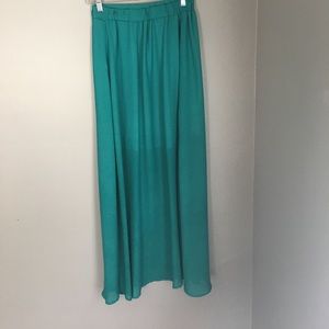 Teal Maxi skirt