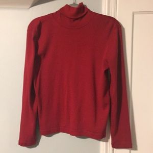 Jones NY Red Turtleneck Shirt