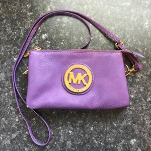 Purple Michael Kors Crossbody Purse