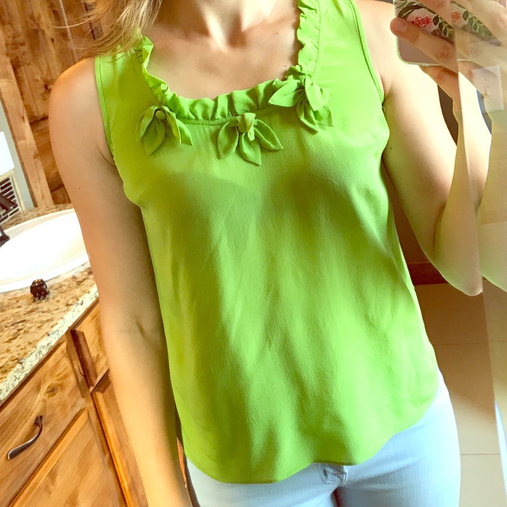 Kate Spade Green Flower Top