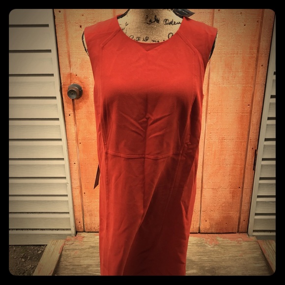Orange Dress with Stockings