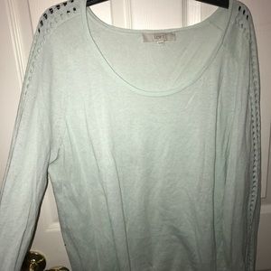 Light blue top