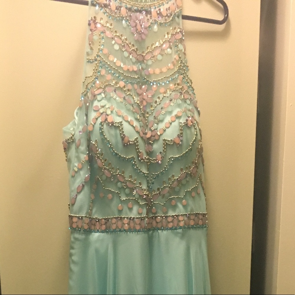 Rachel Allen Prom Aqua Dress