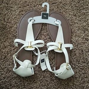 White sandals