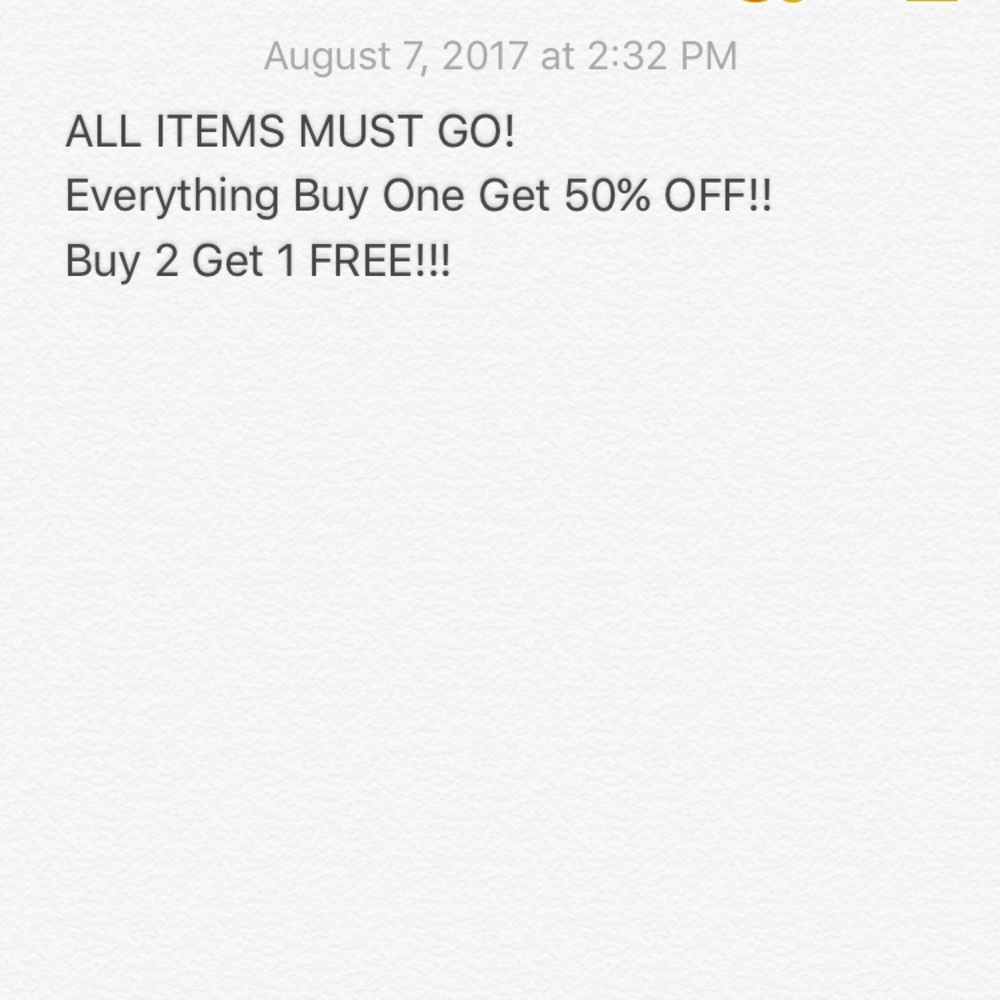 Everything must go!