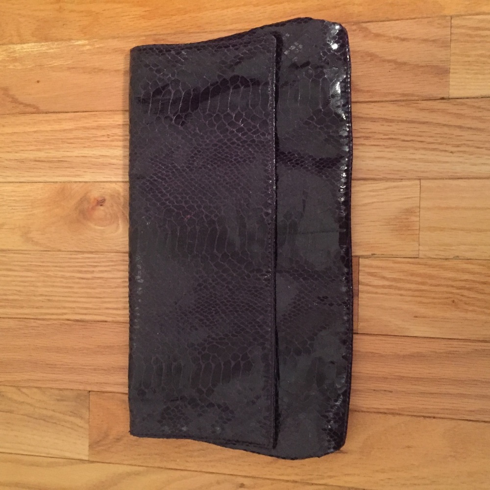 Vintage purple python clutch purse
