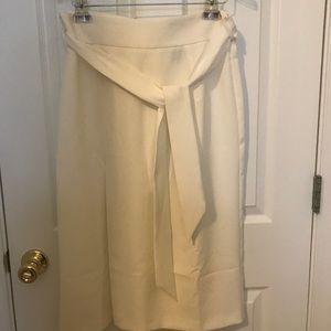 Asos off-white knee length skirt w/ removable belt
