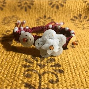 Jade flower bracelet