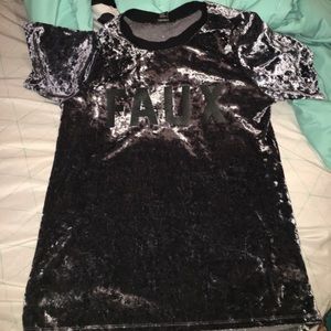 Forever 21 suede "Faux" shirt