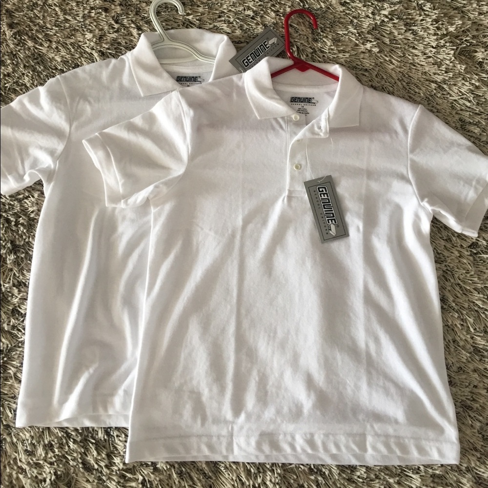 White genuine school uniform collared shirt