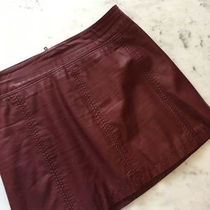 Free People zip to it vegan leather mini skirt