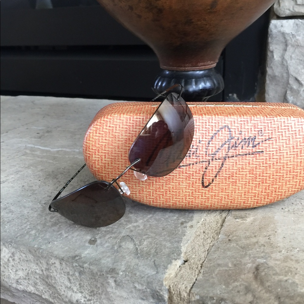 Maui Jim titanium sports sunglasses.