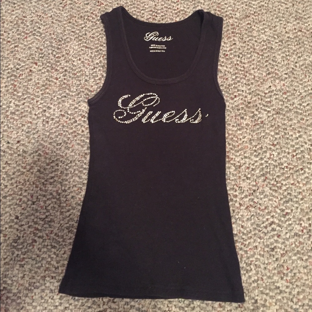 Rhinestone Guess tank top