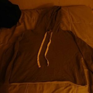 Cropped, grey hoodie
