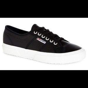 Superga Leather Black Sneakers