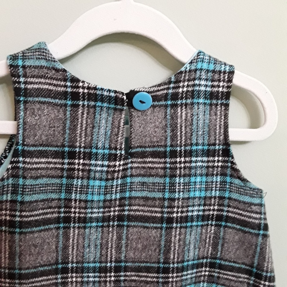 NWOT Winter 2 pcs. A-line dress plaid dress. - Picture 4 of 4