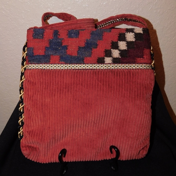 Two Nomads Multi-Color Mixed Fabric Shoulder Bag - Picture 5 of 8